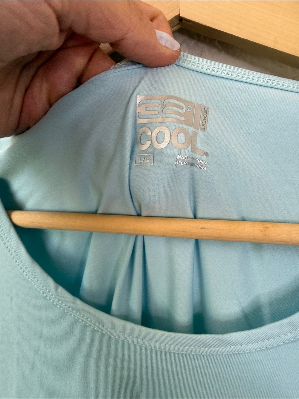 32 Degrees Cool Short Sleeve Tee Shirt Light Blue size Large - Picture 4 of 7
